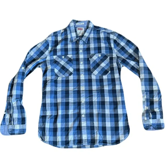 Levis Medium Multi Color Check Western Shirt - Picture 1 of 6